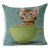Animal Cushion Pillow Cover Wholesale Modern Cat Office Pillow Cover Customized Cartoon Unique Pillow Waist-Mprotected Sleeve