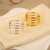 Back Word Pattern Napkin Ring Napkin Ring Exquisite Double Bead Spring Napkin Ring Napkin Ring Soft Decoration Home Ornament