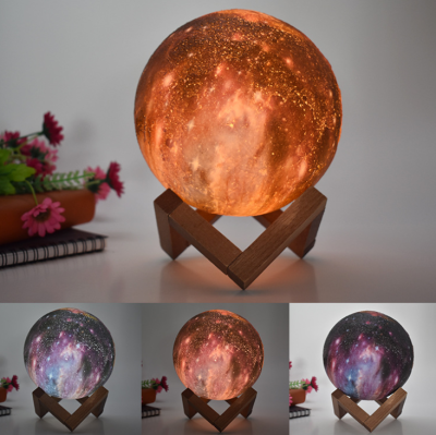 Popular Moon Light Children's Gift Creative Table Lamp Painted Starry Sky Led3d Small Night Lamp