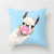 Giraffe Cartoon Pattern Pillow Cover Creative Home Peach Skin Fabric Car Cute Cotton Waist Pillow Throw Pillowcase