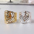 Foreign Trade Hot Sale Golden Electroplated Rose Napkin Ring Wedding Rose Napkin Ring Napkin Ring Tissue Ring