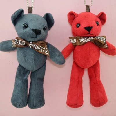 Suede Bear 19cm Little Bear Pattern Bag Package Pendant Plush Toy