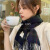Retro Plaid Scarf Korean British-Style Cashmere Color Matching Tassel Scarf Women's Winter Thickened Shawl Warm Scarf