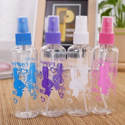 100ml Fine Sprays Sprinkling Can Transparent Printing Small Spray Bottle Toner Sub-Bottle Beauty Tools Fire Extinguisher Bottles 2 Yuan Shop Supply