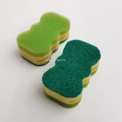 I-Shaped Three-Layer Sponge Brush 3-Piece Bag Scouring Sponge Dish Brush Pot Cleaning Sink Kitchen Cleaning Sponge