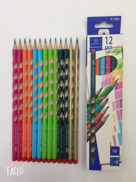 中国梦逢源puremooths洞洞定位铅笔三角易卷削不断芯无铅毒