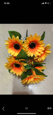 10 head sunflower artificial flower cheap home decoration plastics 