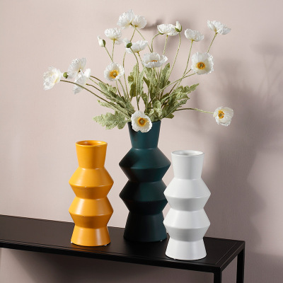 Nordic Simple Morandi Ceramic Vase Living Room Decorations Dried Flower and Flowerpot Creative Home Decoration Wholesale