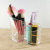 Makeup Brush Eyebrow Pencil Lipstick Storage Container Barrel Curved Transparent Acrylic Pen Holder Desktop Finishing Cosmetics Storage Box