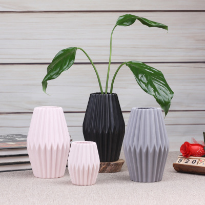 Factory Direct Sales Ceramic Crafts Flower Arrangement Decoration Flower Ware Hydroponic Creative Simple Desktop Vase Home Gift