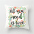 Korean Flowers Letters Printed Polyester Peach Skin Pillow Cover Amazon Cross-Border Sofa Home Cushion Throw Pillowcase