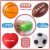 6.3 Real Madrid Barcelona Football Pu Ball Sponge Pressure Foam Babies and Children's Toys Ball Factory Wholesale Solid