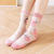 Women's Crystal Silk Fruit Socks Sunscreen Spun Glass AB Socks Fashion Stockings Flower Socks Kanekalon Women's Socks