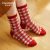 Caramella Autumn and Winter New Women's Socks Red Socks Women Trendy Socks Women's New Year Mid-Calf Socks Wholesale
