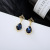 Fashion Palace Antiquity Earrings Sapphire Water Drop Pendant Ear Studs Earrings Female Silver Needle