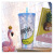 Creative Summer Ice Glass Double Plastic Crushed Ice Cup Cool Gel Ice Cup Frost Water Bottle Student Straw Drink Ice Cup