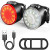 XA-313round USB Rechargeable Bicycle Taillight Mountain Bike Taillight Set Headlight and Rear Light Riding Warning Light