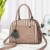 2020 Khaki Casual Sandwich Pocket Embossed Zipper Soft Carry Handle Motorcycle Bag Large Solid Color Horizontal Square Canvas Bag