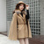 2020 Autumn and Winter New Mid-Length Woolen Coat Korean Style Fur Collar Cape Woolen Coat