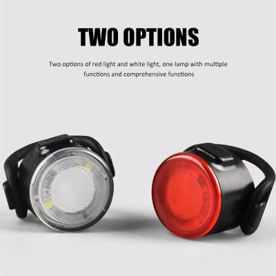 XA-313round USB Rechargeable Bicycle Taillight Mountain Bike Taillight Set Headlight and Rear Light Riding Warning Light