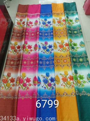 Factory Direct Sales African South American Printed Chemical Fiber Polyester Curtain