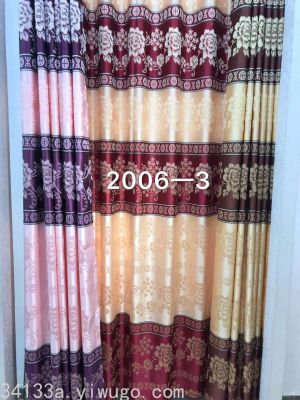Factory Direct Sales Africa South America Jacquard Large Flower Curtain