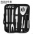 Stainless Steel 9-Piece Barbecue Tools Cloth Bag Outdoor Barbecue Suit Utensils BBQ Barbecue Combination Set Tools