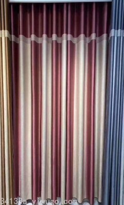 Factory Direct Sales pin jie kuan Plain-Color Curtain