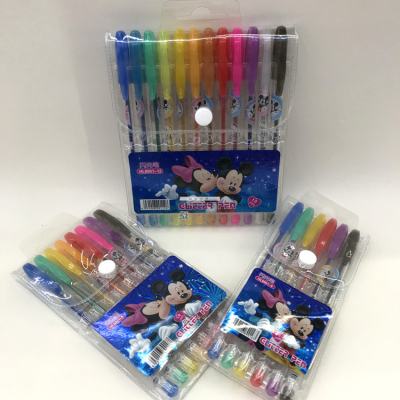 Color Gel Pen Fluorescent Pen 6 Colors 8 Colors 12 Colors Ball Pen Fluorescent Color Xingda Pastel Color Pen