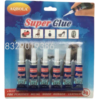 support OEM glue southeast Asia hot selling super glue AQBOLA 6pcs metal tool&household stick glue 
