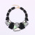 European and American Jewelry Exaggerated Style Geometric Acrylic Resin Gemstone Necklace Irregular Alloy Necklace