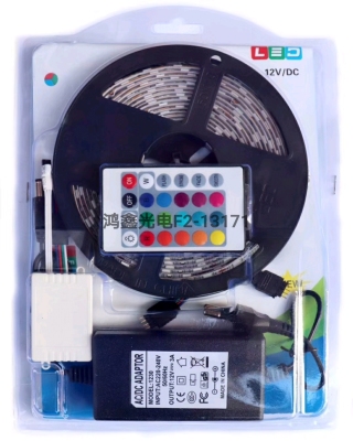 2835 Low Voltage Light Strip, 5050 Low Voltage Light Strip, RGB Color Light Bar Set, 12V, Plastic Card Packaging