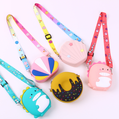 New Creative Coin Pocket Silicone Cute Little Girl Coin Bag Children Silicone Coin Purse