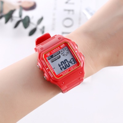 Factory Direct Sales New Square Simple Watch Outdoor Waterproof Sports Watch Student Large Screen Display Watch