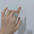 Japanese and Korean Circle Full Diamond Smile Open Ring Female Temperament Twist Smiley Face Forefinger Ring