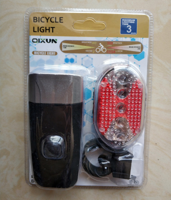 QX-T0608USB Rechargeable Multifunctional Bicycle Headlight and Rear Light Set Bicycle Headlight Safety Alarm Lamp