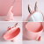 Creative Girlish Heart Rabbit Office Desktop Small Desktop round Makeup Mirror with Cosmetics Storage Box