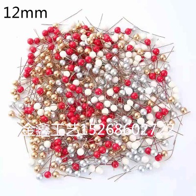 12mm mini plastic berry artificial flower red cherry pearlescent stamen wedding Christmas Cake Box Wreaths Deco