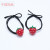 Creative New Internet Celebrity Fruit Strawberry Hair Ring Fresh Lady Black Rubber Band Hair Accessories Small Gift Gift