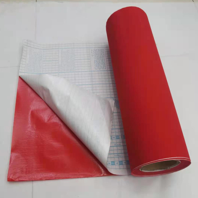 Red PVC Flannel Packaging Material Self-Adhesive Material Is Used Immediately after Tearing