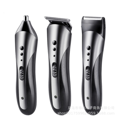 Exclusive for Cross-Border Factory Direct Sales Shaver Hair Clipper Nose Hair Trimmer Multifunctional Suit Hair Scissors Cutter Head Washable