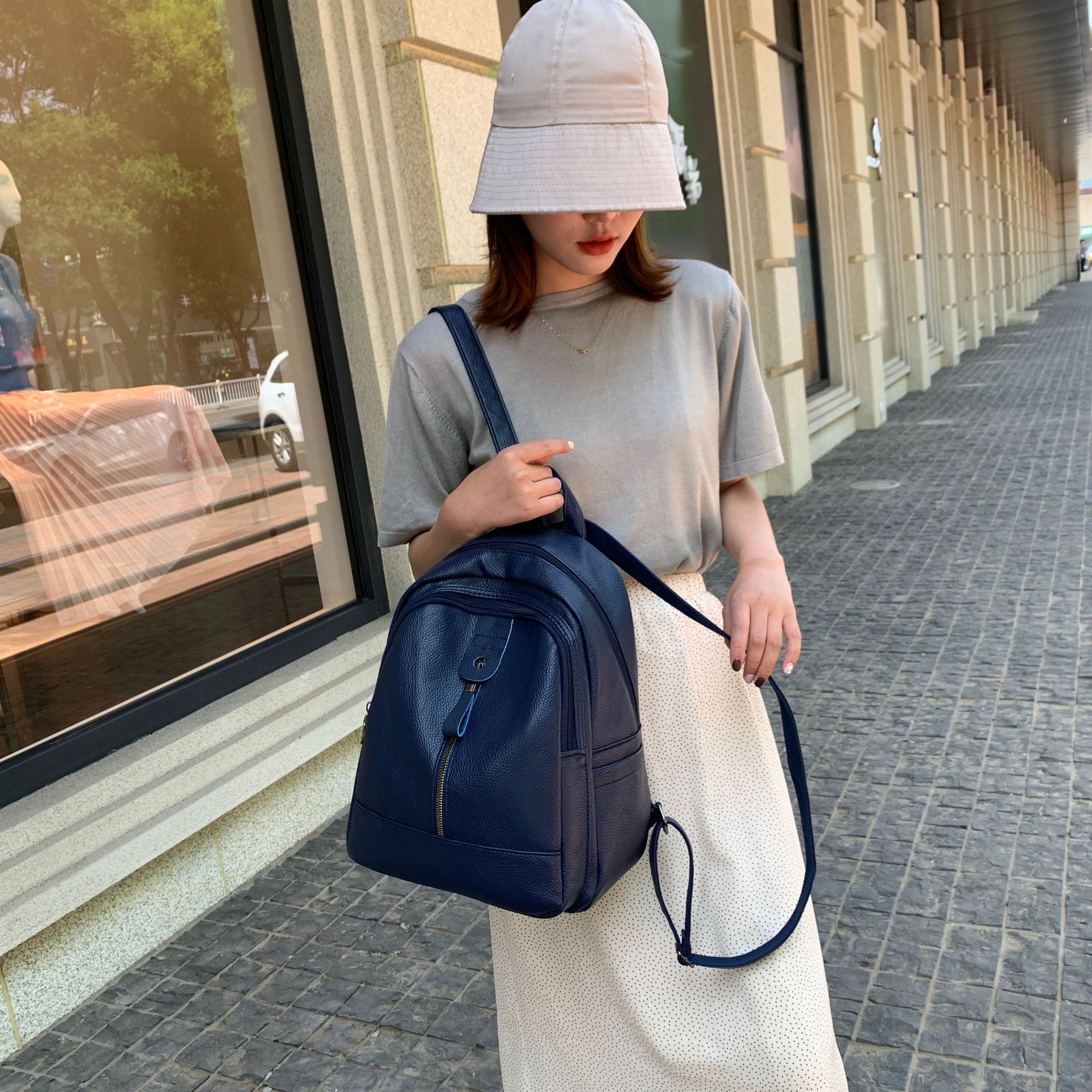 跨境外贸南美双肩包女包新款双肩包简约多色女士背包单肩斜挎女包