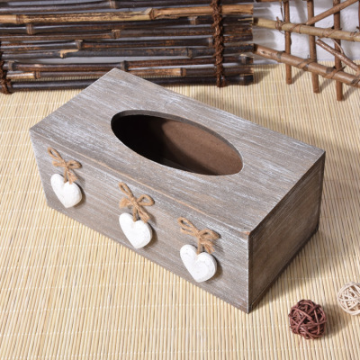 Factory Direct Sales Groceries Zakka Wooden Paper Extraction Box Solid Wood Tissue Box Home Decorations Crafts Wholesale