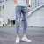 Ripped Jeans Men's Summer Korean Style Trendy Men's Slim Fit Skinny Casual Stretch Fashion Brand Ins Cropped Pants
