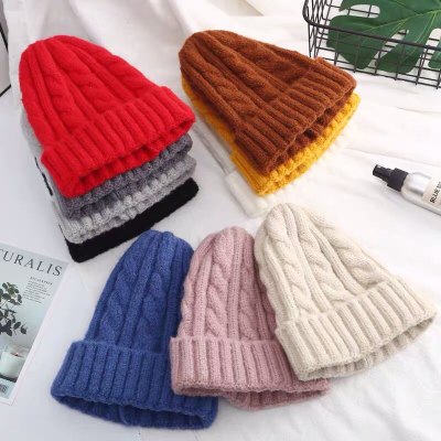 Multi-Color Knitted Hat Women's Autumn and Winter Korean Ins Japanese Style Small Face Winter All-Matching Sweet Cute Fashion Woolen Hat