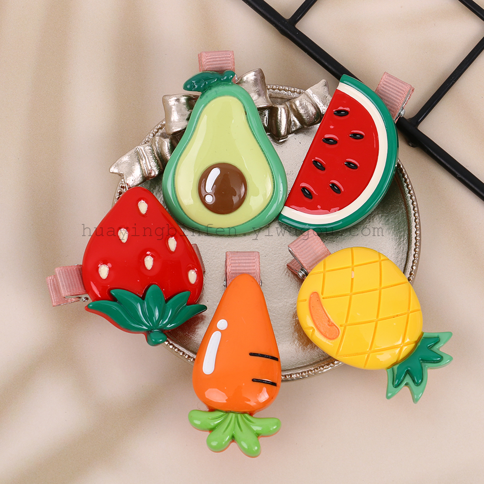 网红超仙可爱水果bb夹女刘海夹萝卜发夹鸭嘴夹发卡少女边夹头饰