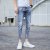 Ripped Jeans Men's Summer Korean Style Trendy Men's Slim Fit Skinny Casual Stretch Fashion Brand Ins Cropped Pants