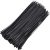 8-Inch about 20cm Cable Ties 100 Pcs Black UV-Proof Weather-Resistant 18lb Zipper Cable Ties Black