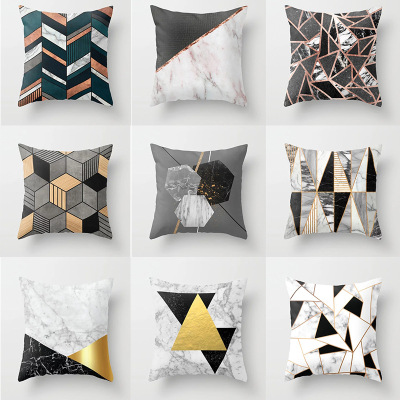 New Modern Simple Geometric Printed Pillowcase Home Sofa Cushion Throw Pillowcase Factory Wholesale Customization