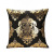 Elegant Personality Creative Black Super Soft Velvet Gilding Pillow Cover Leaves Gilding Pillow Sofa Cushion Cover Wholesale